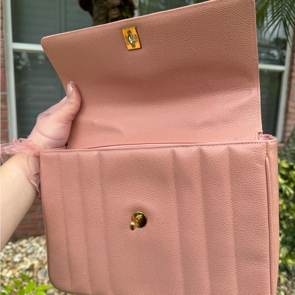 Chanel Vintage Caviar Vertical Quilted Kelly Flap Bag - Picture 6 of 7